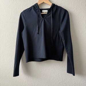 NYDJ Navy Blue Cropped Hoodie